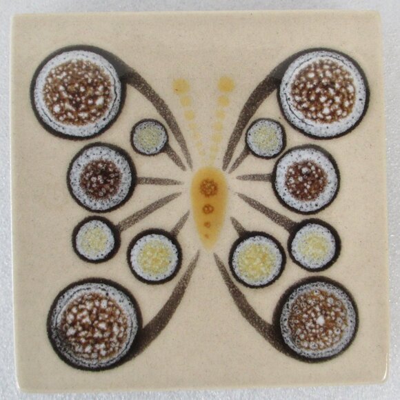 SET OF 2 XENIA TALER BUTTERFLY TILES - Picture 7 of 13